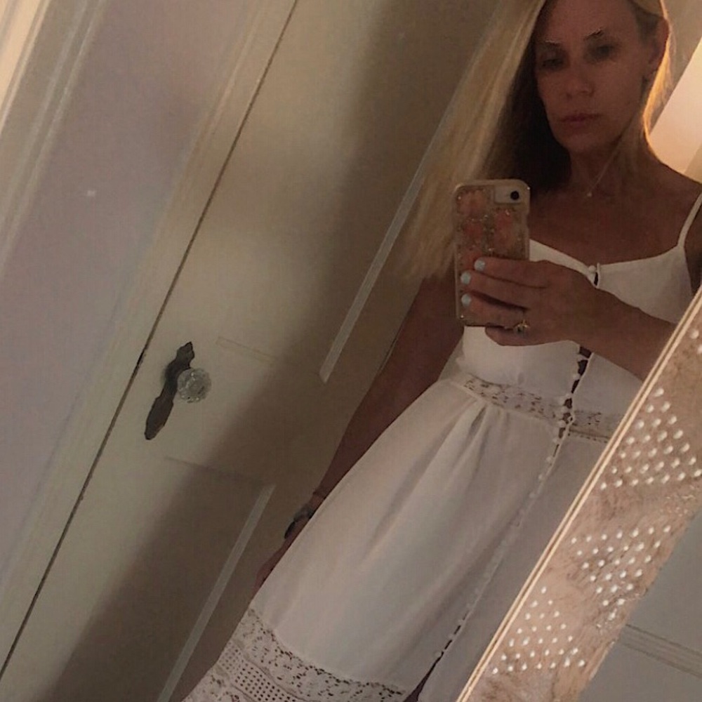 White maxi dress